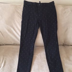 Black polkadot dress pants